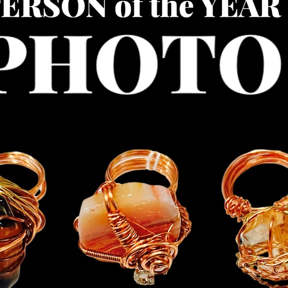 AGATE & CRYSTAL CHARM RING - Picture 4 of 13